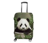 BTCOWZRV Housse de bagage de voyage résistante à la poussière - Motif panda blanc mignon - Housse de bagage épaisse et élastique - Lavable - Convient aux bagages de 48,3 à 81,3 cm, blanc, S