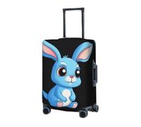 BTCOWZRV Housse de bagage élastique lavable - Protection de valise - Yeux bleus - Lapin - 45,7 à 81,3 cm - Portable - Anti-poussière - Anti-rayures, Noir , x-large