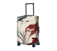 BTCOWZRV Housse de bagage élastique lavable - Protection en marbre - Pour bagages de 45,7 à 81,3 cm - Housse de bagage portable - Anti-poussière et anti-rayures, Noir , M