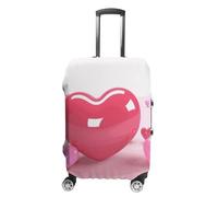 BTCOWZRV Housse de bagage en forme de cœur lavable anti-rayures pour valise de voyage pour coffre de 45,7 à 81,3 cm, Style :, S