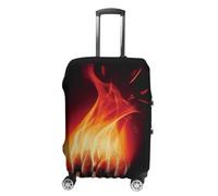 BTCOWZRV Housse de bagage flammes allumettes housse de valise, housse de protection lavable, anti-rayures, housse de bagage anti-saleté pour voyage convient aux coffres de 45,7 à 81,3 cm, Style :, S