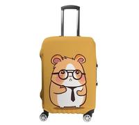 BTCOWZRV Housse de bagage - Motif hamster portant des lunettes - Lavable - Anti-rayures - Anti-saleté - Pour voyage - Convient aux coffres de 45,7 à 81,3 cm, Style :, S