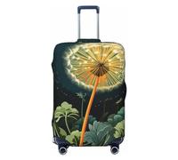 BTCOWZRV Housse de bagage motif pissenlits la nuit élégante pour bagages, approuvée par la TSA, protection élastique lavable, anti-rayures, pour bagages de voyage de 45,7 à 81,3 cm, Noir , S