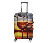 BTCOWZRV Housse de bagage pour verre à vin motif coucher de soleil - Lavable - Anti-rayures - Anti-saleté - Pour voyage - Convient aux coffres de 45,7 à 81,3 cm, Style :, S