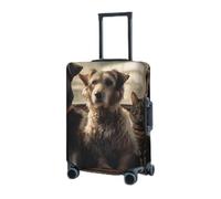 BTCOWZRV Housse de protection élastique lavable pour valise, animaux dans la voiture, 45,7 à 81,3 cm, housse de bagage de voyage portable, anti-poussière et anti-rayures, Noir , S