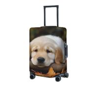 BTCOWZRV Housse de protection élastique lavable pour valise, chien, chiot paresseux, 45,7 à 81,3 cm, housse de bagage de voyage portable, anti-poussière, anti-rayures, Noir , x-large