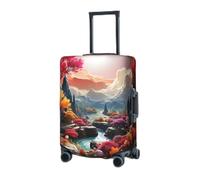 BTCOWZRV Housse de protection élastique lavable pour valises de 45,7 à 81,3 cm, housse de bagage portable, anti-poussière et anti-rayures, Noir , L