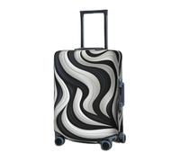 BTCOWZRV Housse de protection élastique lavable pour valises de 45,7 à 81,3 cm - Housse de protection anti-poussière et anti-rayures - Noir et blanc, Noir , M