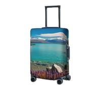 BTCOWZRV Housse de protection élastique lavable pour valises Lake Tekapo South Island 45,7 à 81,3 cm - Housse de bagage portable anti-poussière et anti-rayures, Noir , x-large