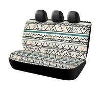 BTCOWZRV Housses de siège arrière de voiture en néoprène imperméable à rayures triangles bohèmes pour banquette arrière de voiture - Ajustement universel - Convient à la plupart des voitures, camions,