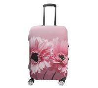 BTCOWZRV Lot de 2 housses de bagage de voyage à motif floral anti-poussière pour valise, housses de bagage épaisses et élastiques lavables pour bagages de 48,3 à 81,3 cm, blanc, M