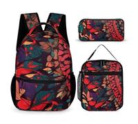 BTCOWZRV Lot de 3 sacs à dos multifonction de grande capacité pour ordinateur portable avec sac à déjeuner, étui à stylos, sac à dos tendance et sac à stylos 3 en 1, cadeau de voyage, style, un,
