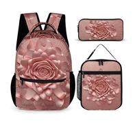 BTCOWZRV Lot de 3 sacs à dos multifonction de grande capacité pour ordinateur portable avec sac à déjeuner, trousse à crayons, sac à dos tendance et sac à stylos, cadeau de voyage, style, taille