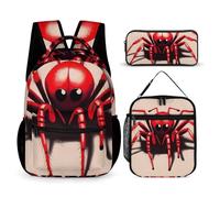 BTCOWZRV Lot de 3 sacs à dos multifonction de grande capacité pour ordinateur portable avec sac à déjeuner, trousse à crayons, sac à dos tendance et sac à stylos 3 en 1, cadeau de voyage, style, un,
