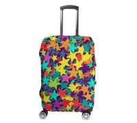 BTCOWZRV Many Stars Housse de bagage de voyage anti-poussière pour valises épaisses, élastiques et lavables pour bagages de 48,3 à 81,3 cm, blanc, S