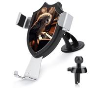 BTCOWZRV Owl Plays Support de téléphone de voiture pour tableau de bord et grille d'aération, support de téléphone antidérapant pour un usage quotidien pour iPhone 17 Pro Max 16/15/14/13/12/Samsung