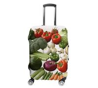 BTCOWZRV Présentation de divers légumes housse de bagage de voyage anti-poussière housse de bagage pour valise épaisse élastique protecteur de valise lavable housses de bagages pour bagages de 48,3 à