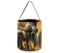 BTCOWZRV Serious Bee - Sacs à bonbons d'Halloween réutilisables avec poignées - Sacs à friandises - Sacs à friandises d'Halloween - Style seau à bonbons - 20 x 20 x 22 cm, Style :, 7.9"Ã-7.9"Ã-8.3",