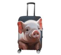 BTCOWZRV Smiling Housse de bagage de voyage anti-poussière pour valise, housse de bagage épaisse élastique lavable pour bagages de 48,3 à 81,3 cm, blanc, XL