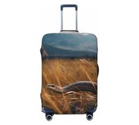 BTCOWZRV Snake in the Field Housse de bagage élégante approuvée par la TSA, élastique, lavable, protection anti-rayures pour bagages de 45,7 à 81,3 cm, Noir , x-large
