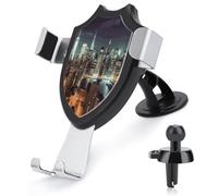 BTCOWZRV Support de téléphone de voiture New York City [ventouse et clip les plus puissants] Support de téléphone portable pour tableau de bord, pare-brise, grille d'aération, support universel mains