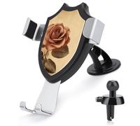 BTCOWZRV Support de téléphone de voiture vintage rose pour tableau de bord et grille d'aération, support de téléphone antidérapant pour un usage quotidien pour iPhone 17 Pro Max 16/15/14/13/12/Samsung