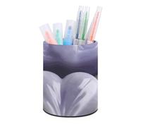 BTCOWZRV Trousse à crayons sur pied en forme de cœur - Porte-savon rond en cuir synthétique - Trousse à crayons pour bureau - Trousse à crayons rétractable - Motif cœur, Savon en forme de cœur, Taille