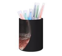 BTCOWZRV Trousse à crayons sur pied pour vin - Porte-crayons rond en cuir synthétique - Trousse à crayons pour bureau - Trousse à crayons rétractable - Pour le vin, Verser le vin, Taille unique