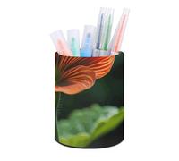 BTCOWZRV Trousse à crayons sur pied qui grandit lentement - Trousse ronde en cuir synthétique - Trousse à crayons pour bureau - Trousse à crayons rétractable - Motif Grow, Grandir lentement, Taille