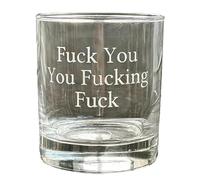 btdin Verre gravé Verre à Whisky Verre à vin Fuck Verres à Whisky Funny Gag Anniversaire Cadeau de Noël Fuck You You Fucking Fuck Fuck You You Fucking Fuck (1pc)