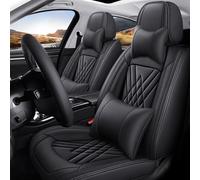 BTDLE Ensemble Complet de Housses Siege Auto pour Dodge Journey 1. Generation, Surface Intégrale À 360° Facile À Installer Couvre Sieges pour Avant Et Arrière,A/Black-A/Luxury