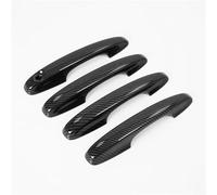 BTEDSXC Couvre-poignées Porte Voiture Compatible avec Ford pour MK3 2012 2013 2014 2015 2016 2017 2018 4 Pièces Noir Argent Poignée De Porte De Voiture Couvercle Loquet Capuchon Décoration Garniture