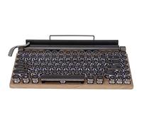 BTER Clavier de Machine à écrire rétro, 83 Touches Bluetooth 5.0 à luminosité réglable, Clavier mécanique Filaire et sans Fil de Style Machine à écrire, Connexion Multi-appareils Classique 2000mA