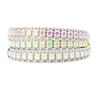 BTF-LIGHTING 3,2 FT 144 LED/pixels/m 1 m WS2812B individuellement adressable sommeil couleur bande LED pixel sommeil couleur non étanche PCB blanc