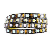 BTF-LIGHTING 3,2FT 1m WS2812b 60leds 60pixels WS2812 Flexible Noir PCB Flexible individuellement adressable sommeil couleur non étanche DC5V