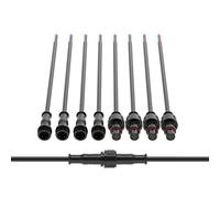 BTF-LIGHTING 4Pin Connecteur Électrique Étanche 24AWG IP65 Mâle Femelle Connecteur Câble D'extension 20cm Pour Voiture,Camion,Bateau,Bande LED Extérieure Intérieure Écrou 15mm Petite Taille 5 Paires