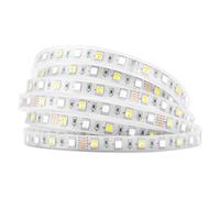 BTF-LIGHTING 5050 RGBW RGB+Blanc chaud(2700K-3000K) 150RGB+150White LED 5m 60LEDs/m Ruban LED multicolore Lumières IP67 PCB blanc étanche DC12V pour la décoration de la maison de cuisine