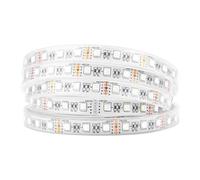 BTF-LIGHTING 5050 RGBW RGB+Blanc Chaud(2700K-3000K) 4 couleurs en 1 LED 5m 60LEDs/m Ruban LED multicolore s'allume IP67 PCB blanc étanche DC12V pour la décoration de cuisine de chambre à coucher