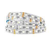 BTF-LIGHTING 5050 RGBW RGB+Blanc Chaud(2700K-3000K) 4 couleurs en 1 LED 5m 60LEDs/m Ruban LED multicolore Lumières IP30 PCB blanc non étanche DC12V pour la décoration de la maison de cuisine