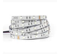 BTF-LIGHTING 5050 RGBW RGB+Blanc Froid(6000K-7000K) 4 couleurs en 1 LED 5m 30LEDs/m Ruban LED multicolore Lumières IP30 PCB blanc non étanche DC12V pour la décoration de la maison de cuisine