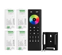 BTF-Lighting 5050SMD FCOB RGB RF Télécommande RC03RFB et 4 PCS C03RF Tuya Controller Kit 4 Zones RF 2.4GHz Télécommande sans Fil PWM RGB (+ R G B) 4 Broches Bande LED DC5V DC12V DC24V