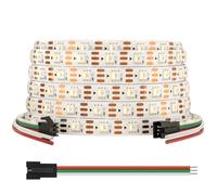 BTF-LIGHTING 5050SMD SK6812 IC RGBW 4en1 Bande LED adressable RGB+Blanc chaud 3000K DC12V 5 m 60LEDs/m PCB blanc Dreamcolor Poursuite de couleur IP65 Bande LED étanche pour décoration DIY (bande seule