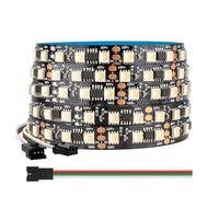 BTF-LIGHTING 5050SMD WS2814 IC RGBW 4in1 Bande LED Adressable RGB+Blanc Chaud 5M 84LEDs/m DC12V PCB Noir IP30 Non étanche Dreamcolor pour Décoration intérieure DIY-Project(Bande seulement)