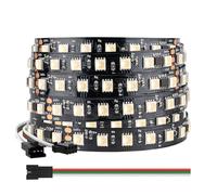 BTF-LIGHTING 5050SMD WS2814 IC RGBW 4in1 Bande LED Adressable RGB+Blanc Chaud 5M 84LEDs/m DC24V PCB Noir IP30 Non étanche Dreamcolor pour Décoration intérieure DIY-Project(Bande seulement)