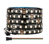 BTF-LIGHTING 5050SMD WS2814 IC RGBW 4in1 Bande LED Adressable RGB+Blanc Chaud 5M 84LEDs/m DC24V PCB Noir IP65 étanche Dreamcolor pour Décoration intérieure DIY-Project(Bande seulement)