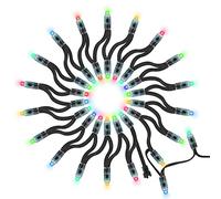 BTF-LIGHTING 50pcs WS2811 Pixels LED RGB adressables individuellement Chaîne de LED rondes 12mm Fil Noir Diffusées de couleur changeante numérique pour Noël Fête de mariage DC5V IP68 étanche