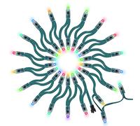 BTF-LIGHTING 50pcs WS2811 Pixels LED RGB adressables individuellement Chaîne de LED rondes 12mm Fil Vert Diffusées de couleur changeante numérique pour Noël Fête de mariage DC5V IP68 étanche