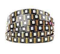 BTF-LIGHTING 5m SK9822(similar to APA102C) 60 Pixels/meter Non-imperméable à l'eau DATA and CLOCK séparé DC5V Individuellement Adressable programmable Dream Color Black PCB