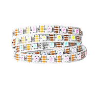 BTF-LIGHTING Bande adressable WS2812B - 1 m - 60 LED/pixels/m - Blanc - PCB RVB - Avec LED SMD 5050 - Non étanche IP30