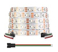 BTF-LIGHTING Bande LED 5050SMD SK6812 IC RGBW 4 en 1 adressable RVB + blanc naturel 4500 K DC12 V 5 m 60 LED/m blanc PCB Dreamcolor Chasing Color IP30 Ruban LED non étanche pour décoration DIY (bande